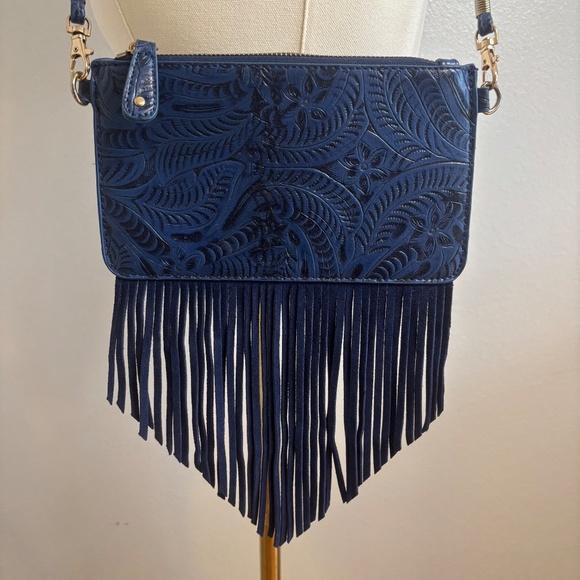 Free People Fringe Crossbody Blue - Picture 3 of 10